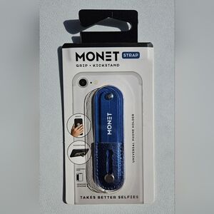 Blue Monet Smartphone Strap Grip Kickstand, New in Factory Sealed Pack
